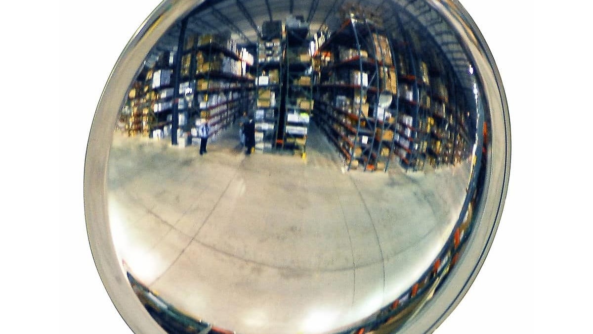 Acrylic Lens Indoor DomeVex Convex Mirror: Wide Angle View
